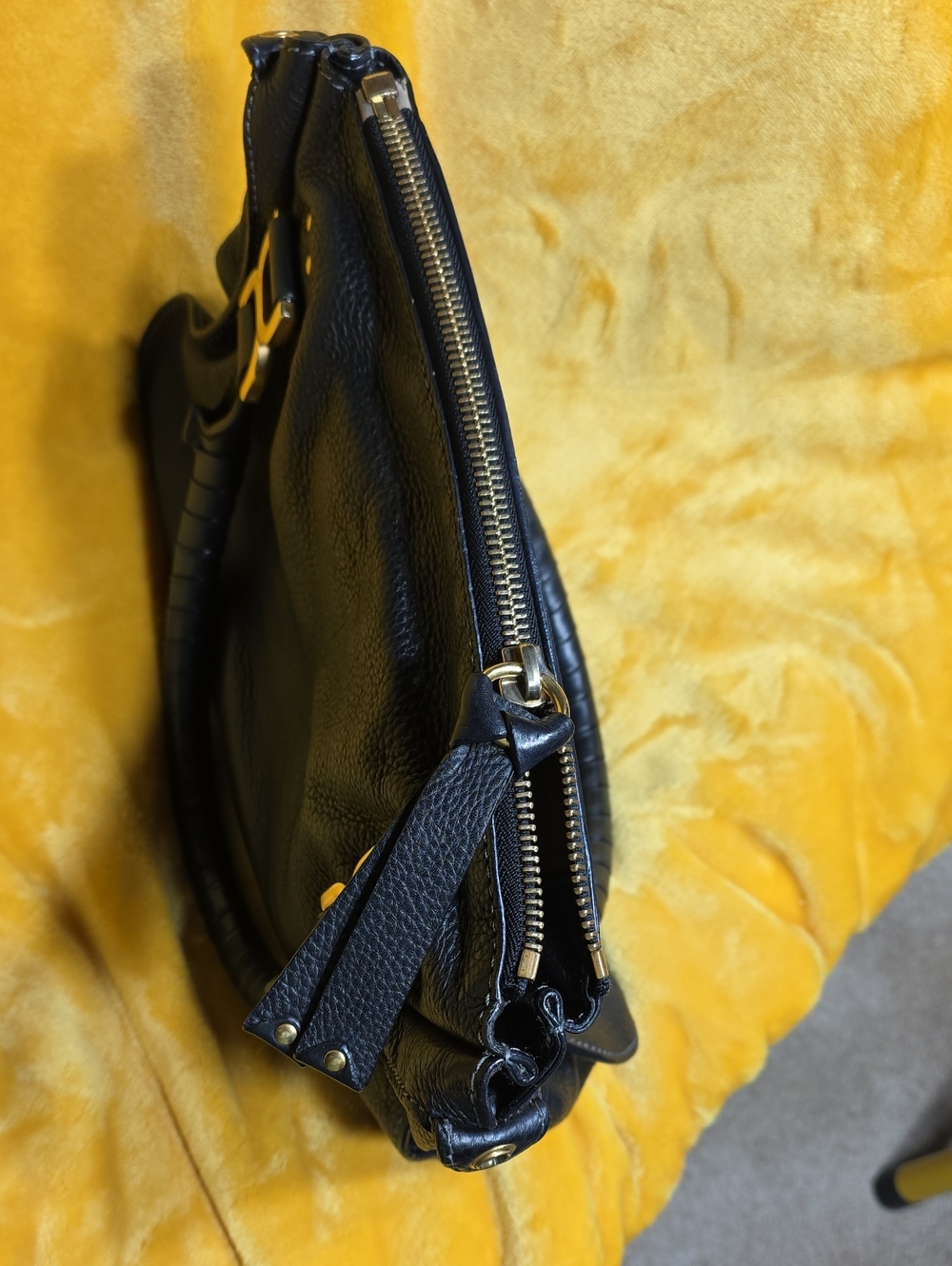 CHLOE Marcie Black Leather Women's Satchel Handbag - Picture 9 of 10